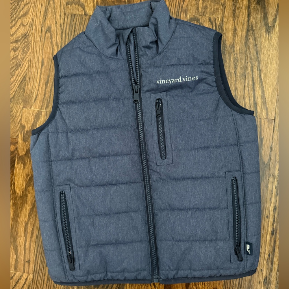 Vineyard Vines Kids Charcoal Puffer Vest